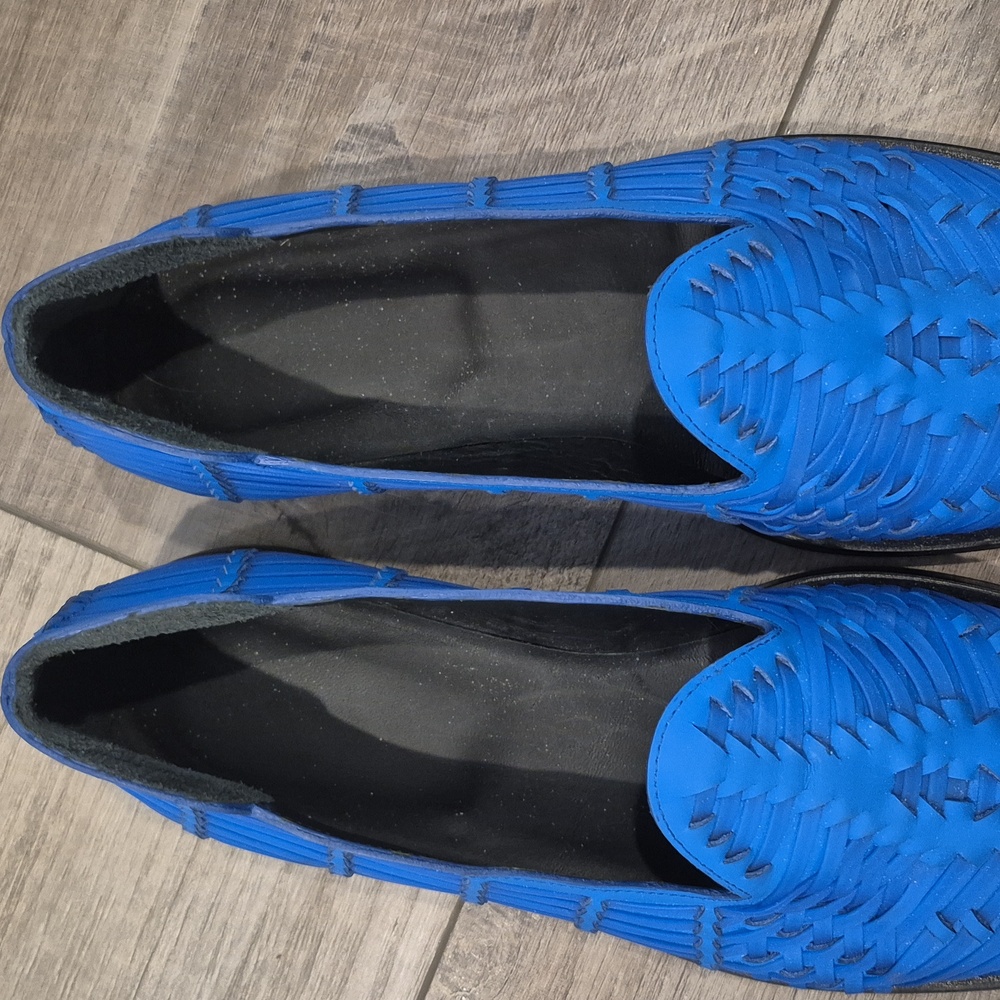 Bright Blue Woven Loafers | Womens Size 8.5 - Picture 3 of 5